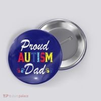 Proud Autism Dad Gift Button thumb 0
