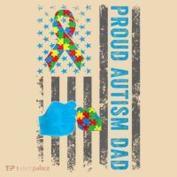Proud Autism Dad American Flag USA Autism Awareness Dad  Tote Bag thumb 4