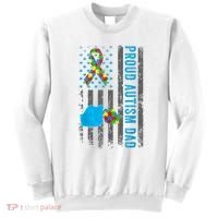 Proud Autism Dad American Flag USA Autism Awareness Dad  Sweatshirt thumb 0