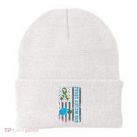 Proud Autism Dad American Flag USA Autism Awareness Dad  Beanie thumb 0