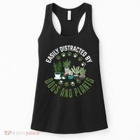 Plants And Dogs Funny Plant Lover Dog Lover Plant Women's Tank Top thumb 0