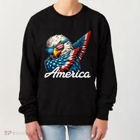 Patriotic America Dabbing Bald Eagle Women's Sweatshirt thumb 0