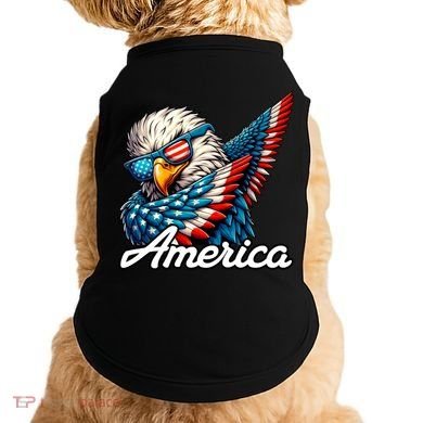 Patriotic America Dabbing Bald Eagle Doggie Tank