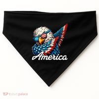 Patriotic America Dabbing Bald Eagle USA-Made Doggie Bandana thumb 0