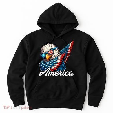 Patriotic America Dabbing Bald Eagle Hoodie