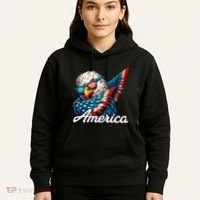 Patriotic America Dabbing Bald Eagle Hoodie thumb 5