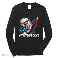Patriotic America Dabbing Bald Eagle Long Sleeve Shirt thumb 0