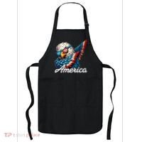 Patriotic America Dabbing Bald Eagle Apron thumb 0