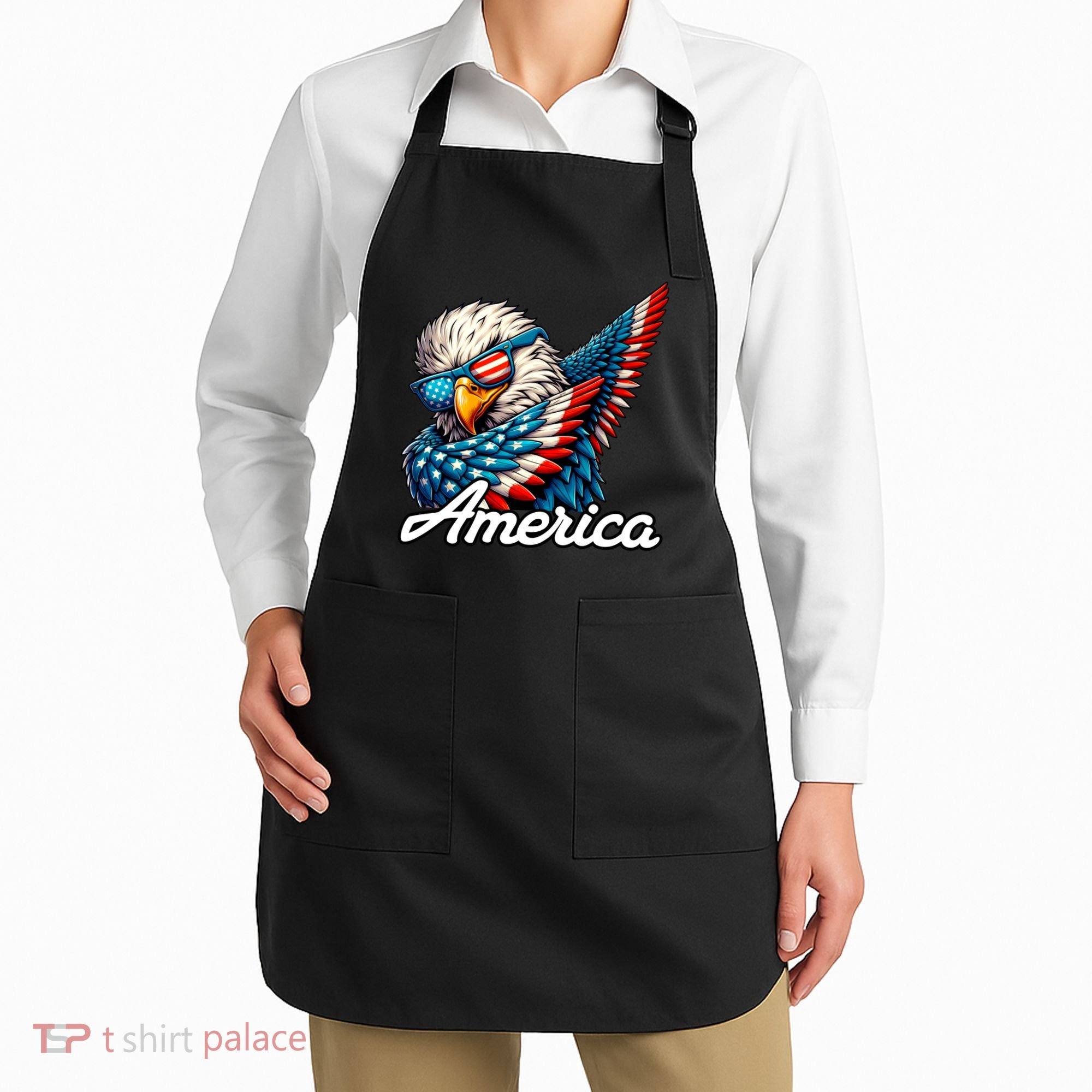Patriotic America Dabbing Bald Eagle Apron
