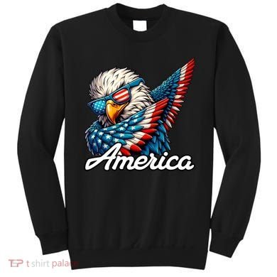 Patriotic America Dabbing Bald Eagle Sweatshirt