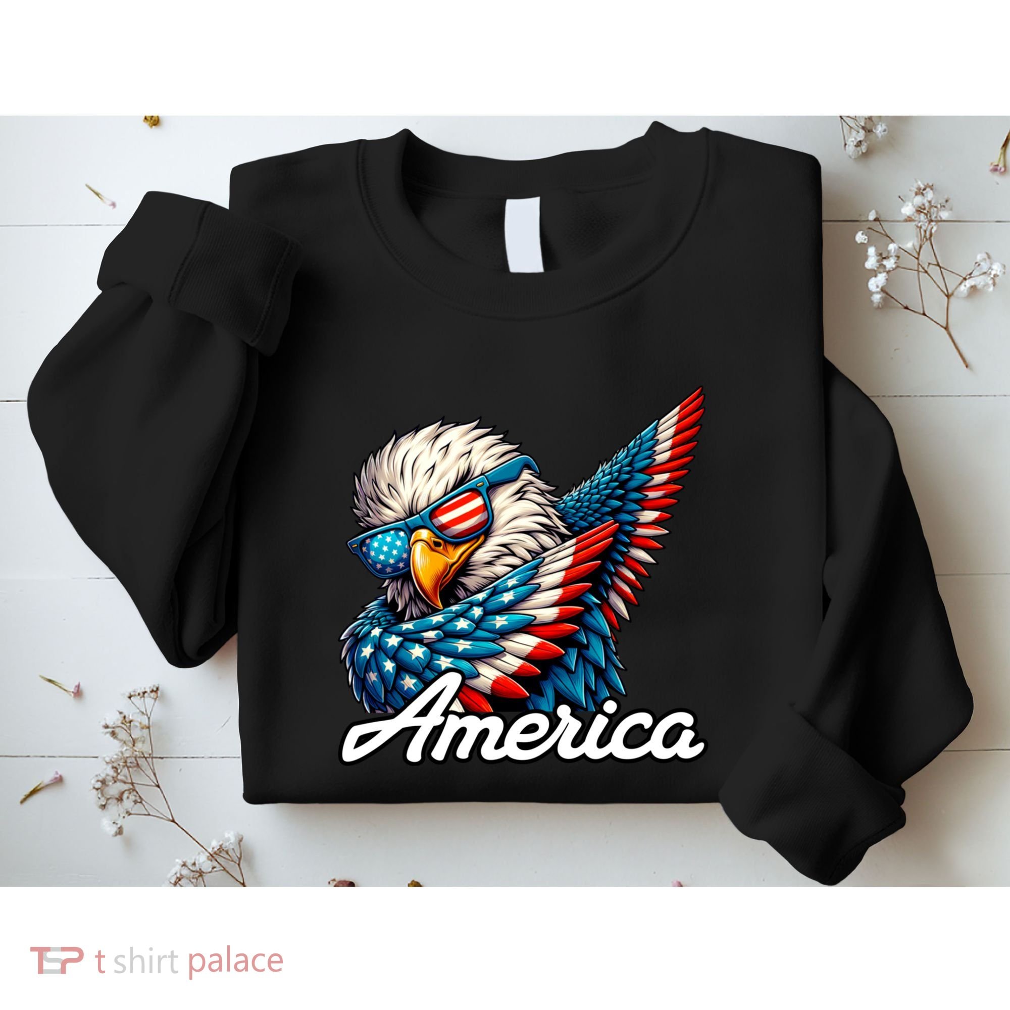 Patriotic America Dabbing Bald Eagle Sweatshirt