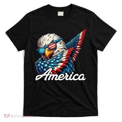 Patriotic America Dabbing Bald Eagle T-Shirt
