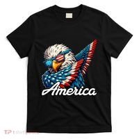 Patriotic America Dabbing Bald Eagle T-Shirt thumb 0