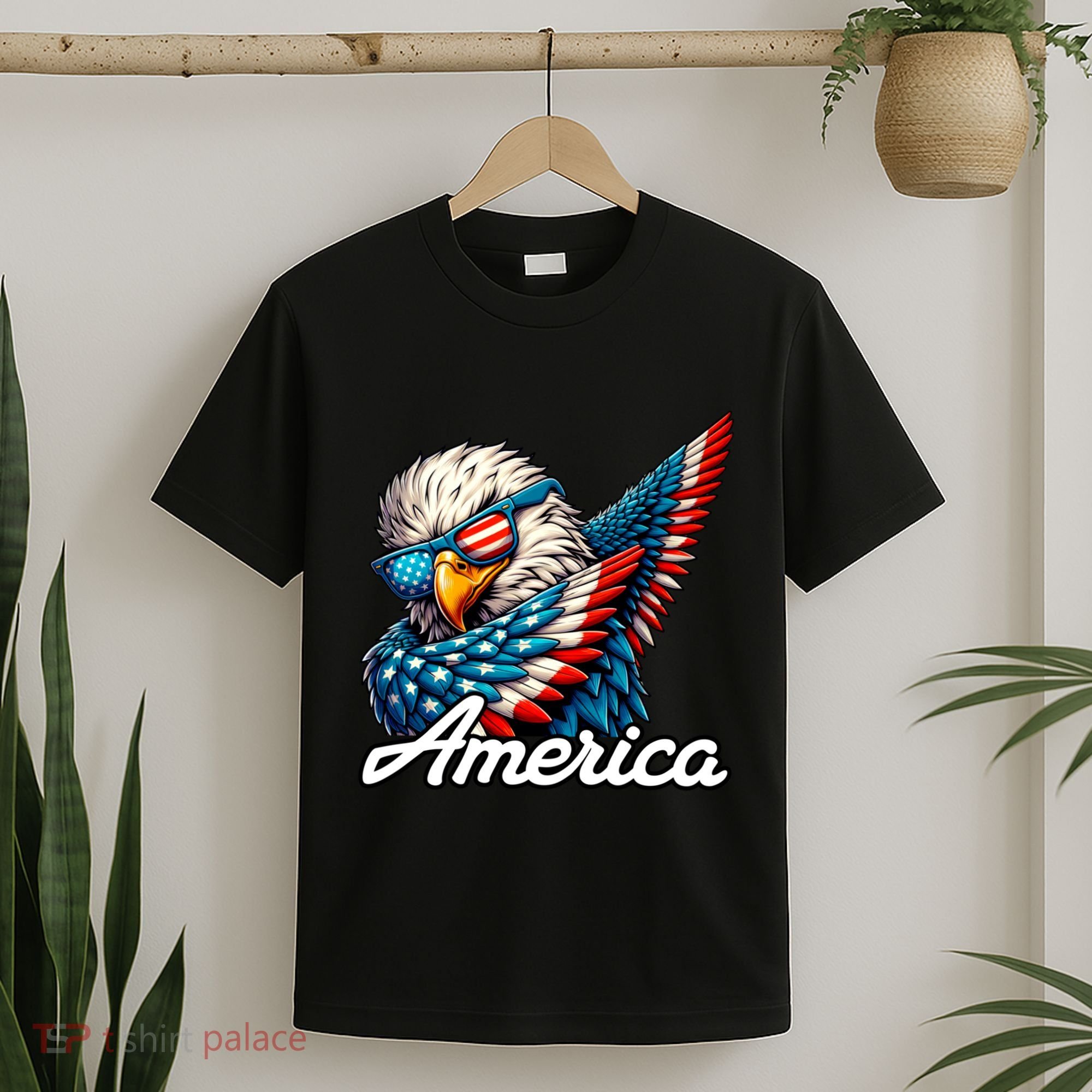 Patriotic America Dabbing Bald Eagle T-Shirt