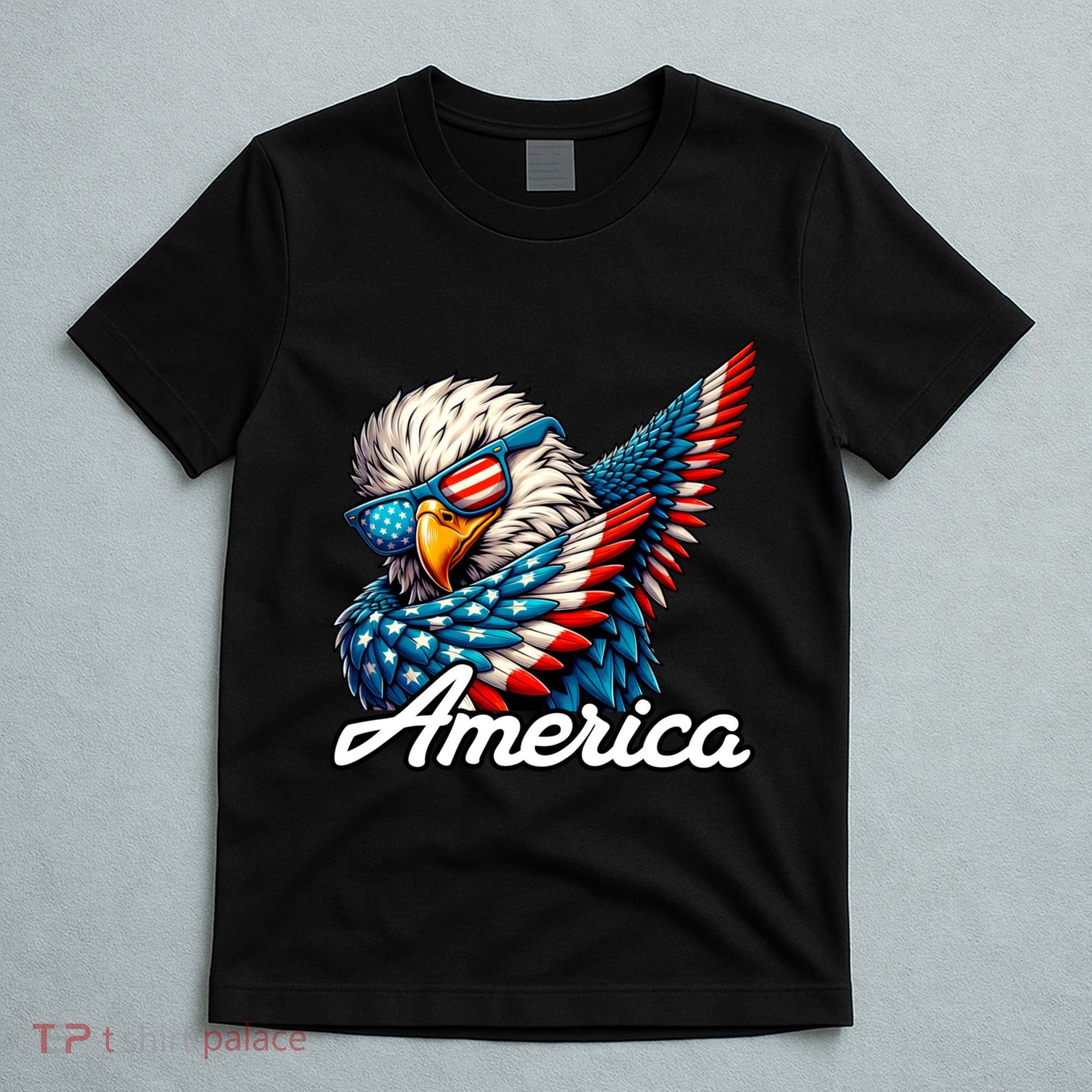 Patriotic America Dabbing Bald Eagle T-Shirt
