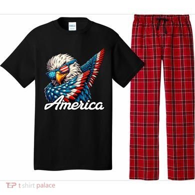 Patriotic America Dabbing Bald Eagle Pajama Set