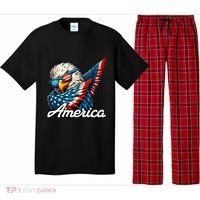 Patriotic America Dabbing Bald Eagle Pajama Set thumb 0