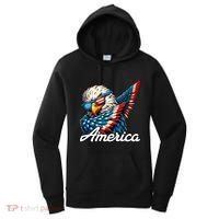 Patriotic America Dabbing Bald Eagle Women's Hoodie thumb 0