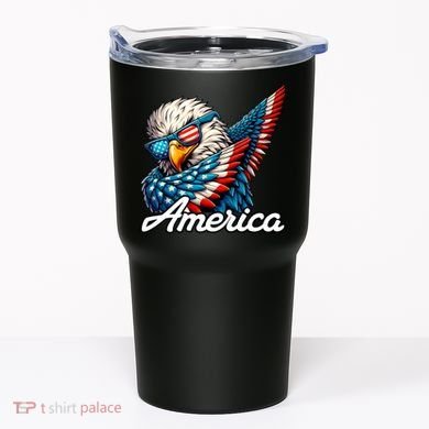 Patriotic America Dabbing Bald Eagle Tumbler