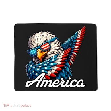 Patriotic America Dabbing Bald Eagle Mousepad