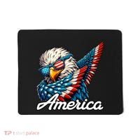 Patriotic America Dabbing Bald Eagle Mousepad thumb 0