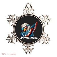 Patriotic America Dabbing Bald Eagle Ornament thumb 0