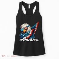 Patriotic America Dabbing Bald Eagle Women's Tank Top thumb 0