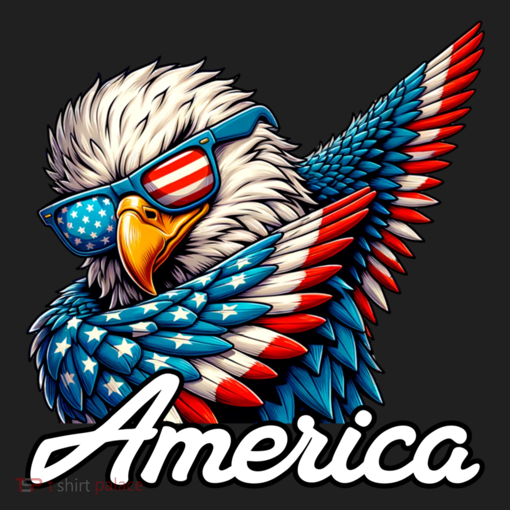 Patriotic America Dabbing Bald Eagle Hat