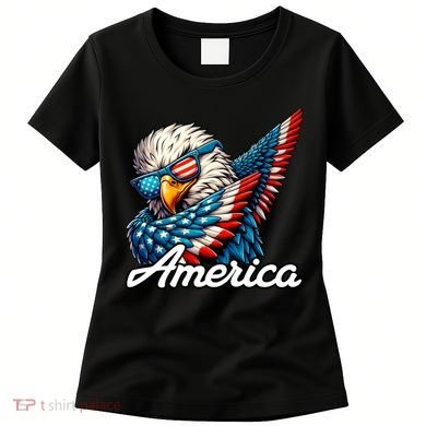 Patriotic America Dabbing Bald Eagle Women's T-Shirt