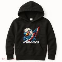 Patriotic America Dabbing Bald Eagle Kids Hoodie thumb 0