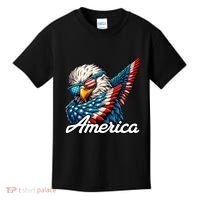 Patriotic America Dabbing Bald Eagle Kids T-Shirt thumb 0