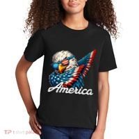 Patriotic America Dabbing Bald Eagle Kids T-Shirt thumb 2