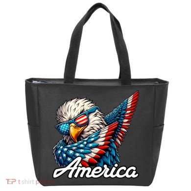 Patriotic America Dabbing Bald Eagle Tote Bag