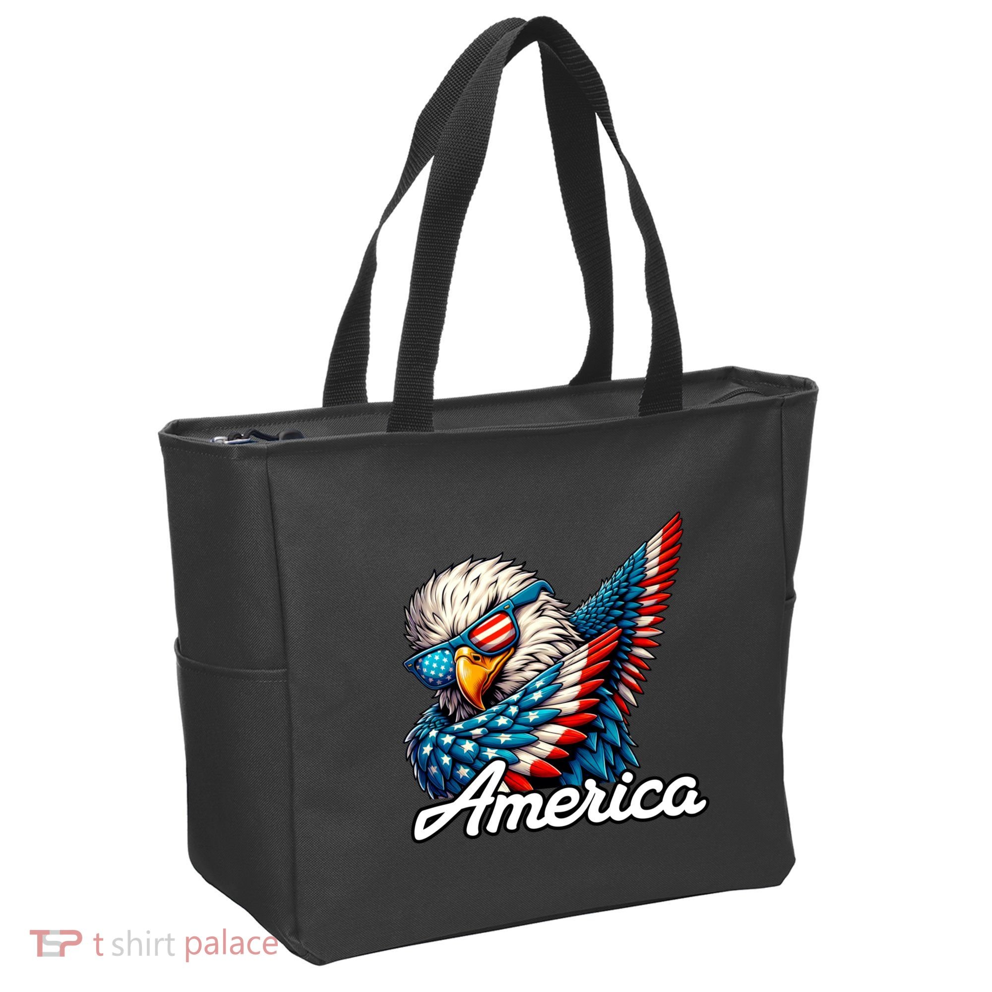 Patriotic America Dabbing Bald Eagle Tote Bag