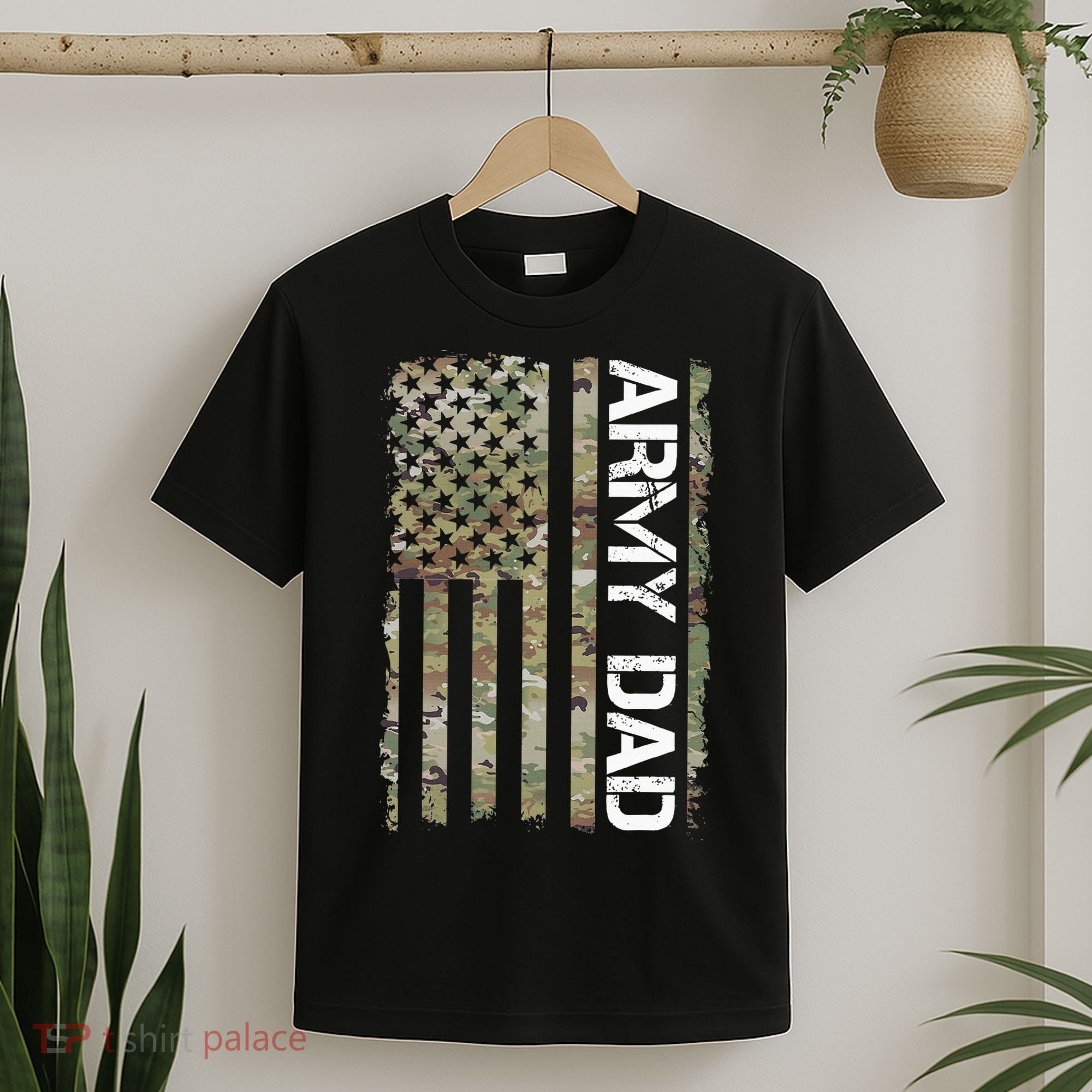Proud Army Dad United States Usa Flag Gift For FatherS Day T-Shirt