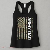 Proud Army Dad United States Usa Flag Gift For FatherS Day Women's Tank Top thumb 3