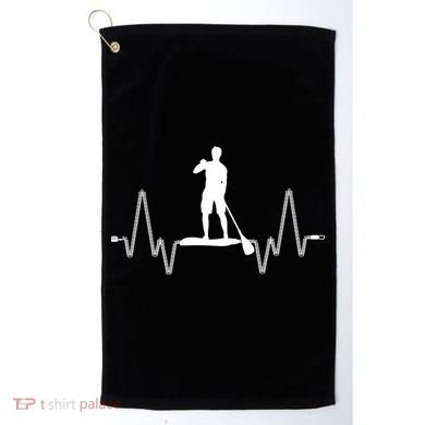 Paddle Board Heartbeat Golf Towel