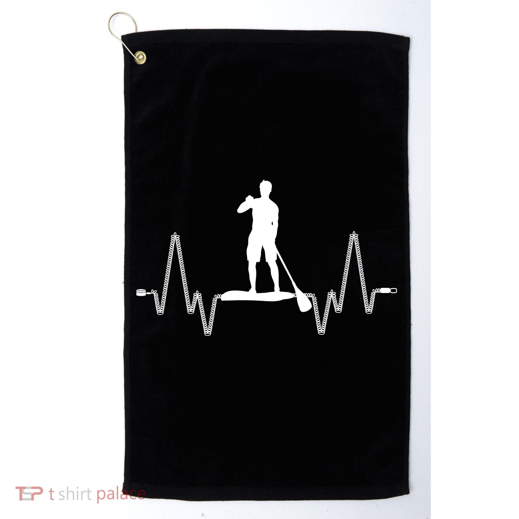 Paddle Board Heartbeat Golf Towel
