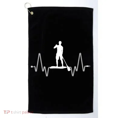 Paddle Board Heartbeat Golf Towel