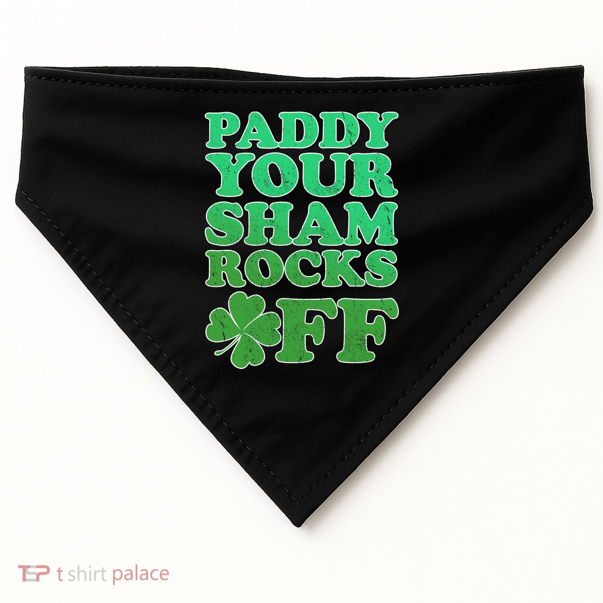 Paddy Your Shamrocks Off Clover USA-Made Doggie Bandana