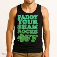 Paddy Your Shamrocks Off Clover Tank Top thumb 3
