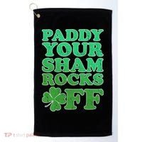 Paddy Your Shamrocks Off Clover Golf Towel thumb 0