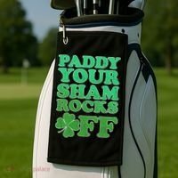 Paddy Your Shamrocks Off Clover Golf Towel thumb 2