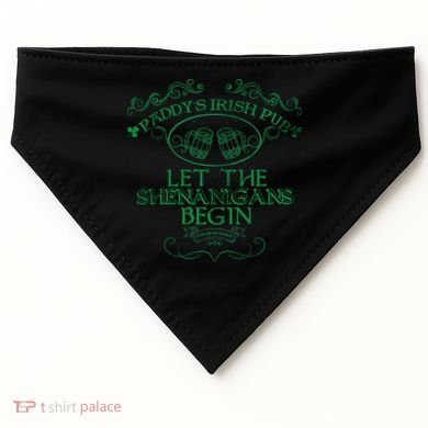 Paddy's Irish Pub Let The Shenanigans Begin USA-Made Doggie Bandana