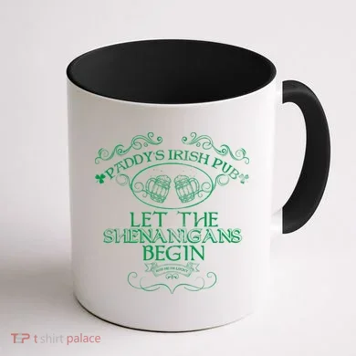 Paddy's Irish Pub Let The Shenanigans Begin Coffee Mug back