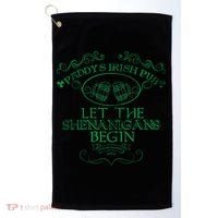 Paddy's Irish Pub Let The Shenanigans Begin Golf Towel thumb 0