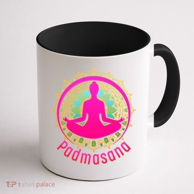 Padmasana Yoga Lotus Pose Coffee Mug back