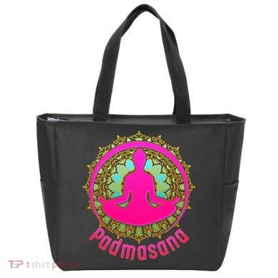 Padmasana Yoga Lotus Pose Tote Bag