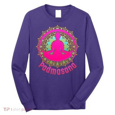 Padmasana Yoga Lotus Pose Long Sleeve Shirt