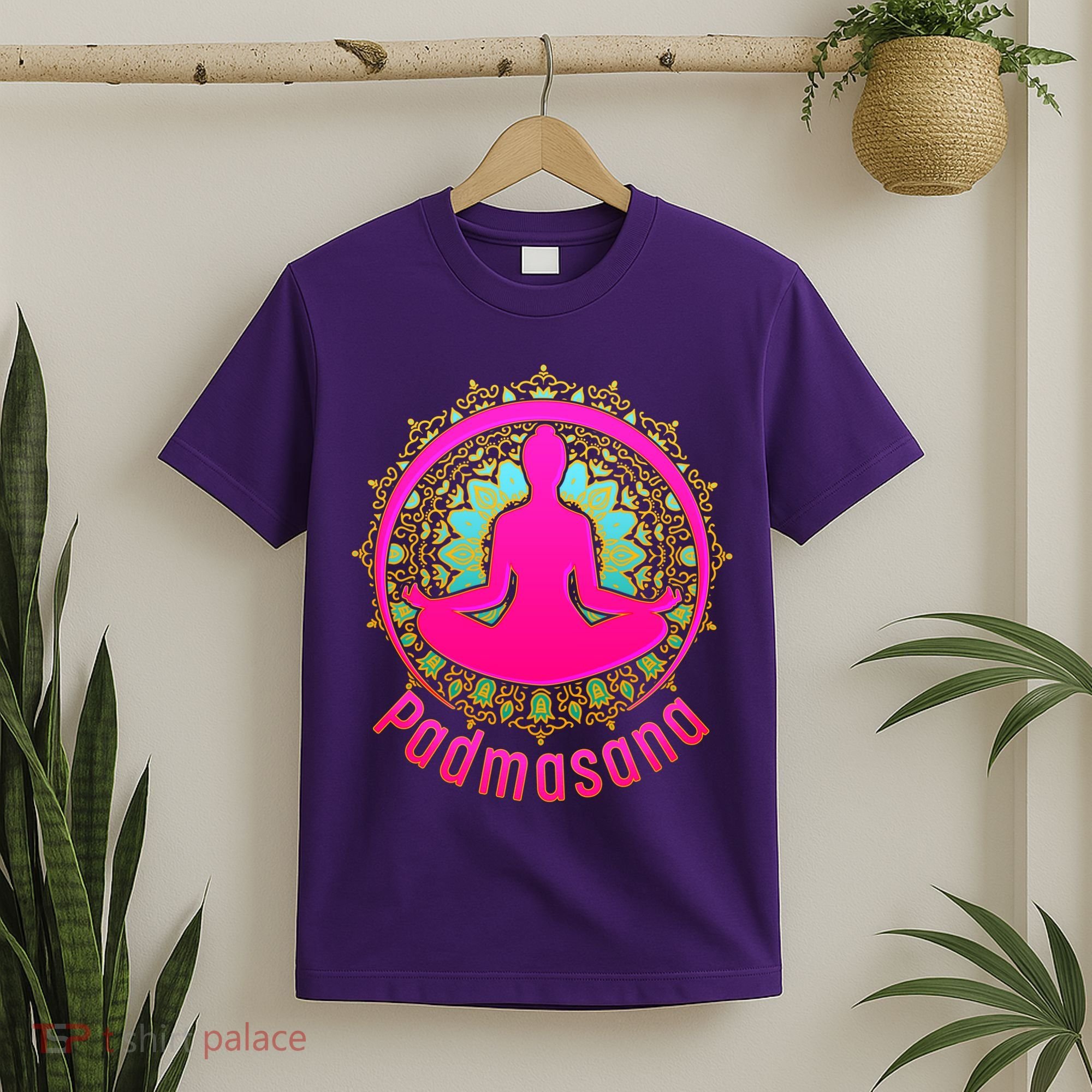 Padmasana Yoga Lotus Pose T-Shirt